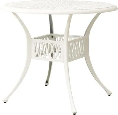 Productafbeelding van Tuintafel - Buitenmeubel - Buiten Genieten - Met Paraplugat - 90x90x74cm - Wit