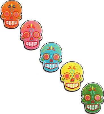 Produktbild von Totenkopf Modern Skelett - Aufnäher, Bügelbild, Aufbügler, Applikationen, Patches, Flicken, Zum Aufbügeln, Größe: 7 x 9.3 cm