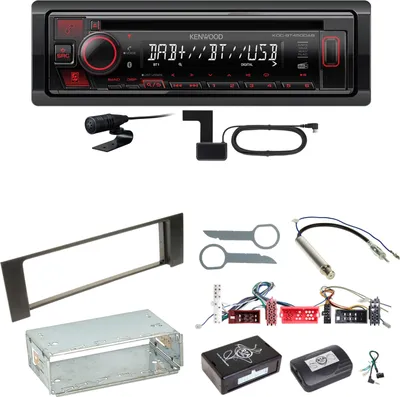 Produktbild von Kenwood KDC-BT450DAB Bluetooth Digitalradio CD Einbauset für Audi A4 B6 B7