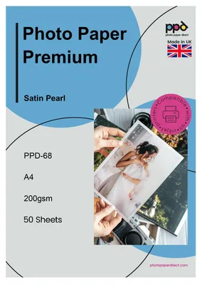 Productafbeelding van A4 fotopapier, 50 vellen, 200 g/m², zijdeglans