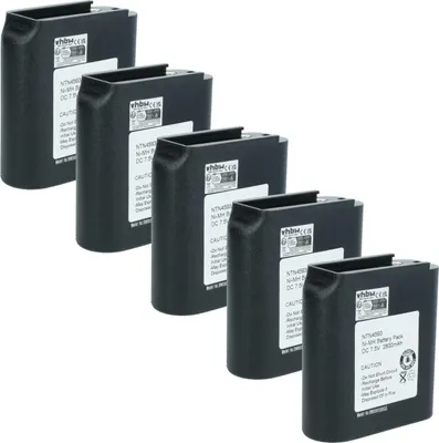 Produktbild von vhbw 5x Akku kompatibel mit Motorola Saber II R, III, I R, I, II Funkgerät, Walkie Talkie (2700 mAh, 7,5 V, NiMH)