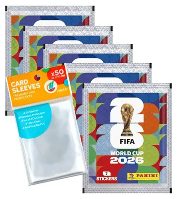 Image de Bundle mit World Cup 2026 Sticker - 5 Tüten + exklusive collect-it Hüllen