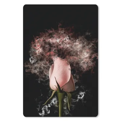 Produktbild von MuchoWow® Mauspad Mousepad Blumen - Rauch - Rosa 18x27 cm - Mousepads - Maus Mat - Pad - Mausunterlage