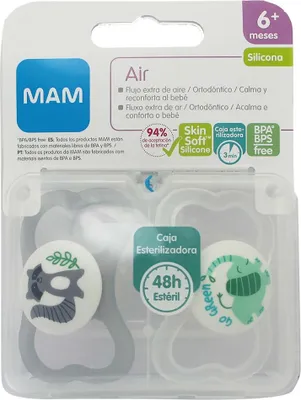 Produktbild von Mam Air Silikon Schnuller 6m Neutral 2 Stück