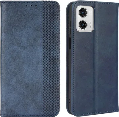 Produktbild von Motorola Moto G53 Hülle - Coverup Vintage Style Klapphülle - Blau