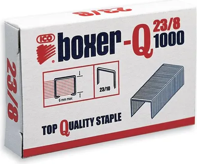 Obrázek produktu pro Spony do sešívačky Boxer-Q, 23/8, 1 000 ks