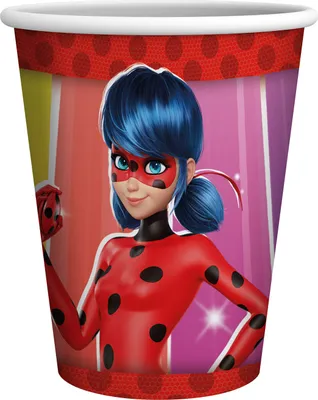 Produktbild von Becher Miraculous 250 ml 10er Pappbecher Kinder Tischdeko für Geburtstagsfeier