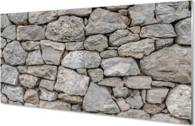 Produktbild von Glasbilder 100x50 Wandkunst Steinmauer Wand