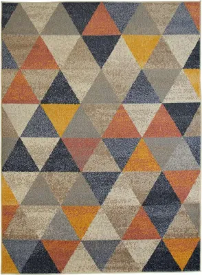 Image de Tapis doux scandinave géométrique multicolore 133x170