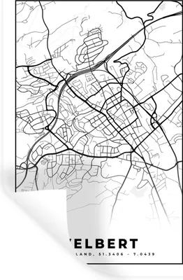 Produktbild von MuchoWow® Wandtattoo Wandsticker Wandaufkleber Karte - Velbert - Stadtplan 60x90 cm Selbstklebend und Repositionierbar - Sticker - Dekorfolie