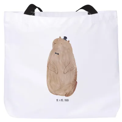 Produktbild von Mr. & Mrs. Panda Einkaufstasche Murmeltier - Weiß - Geschenk, Knigge, Tragetasche, Tasche, Respekt, Strandtasche, Anstand, Laptoptasche, Lustige Sprüche, Freundlichkeit