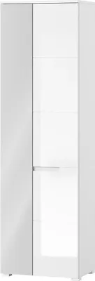 Produktbild von Furniture24 Kleiderschrank Selene 22 Schrank 2 Türiger Dielenschrank Weiß Hochglanz Schrank