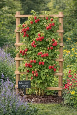 Produktbild von Himbeere 'Ottawa' Herbsthimbeere 30–35 cm – Rubus idaeus P9 Topf, ertragreiche süße Beeren, winterhart, robuste Gartenpflanze