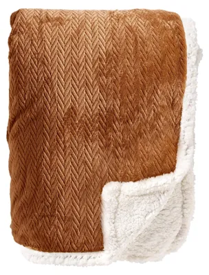 Produktbild von Dutch Decor Wohndecke Sherpa-Fleece Bobby 150x200 cm Braun