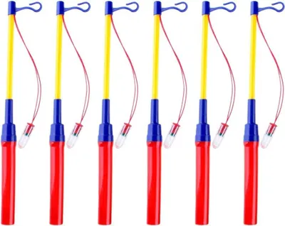 Productafbeelding van Lantaarnstaaf met LED: 6 stuks, 40 cm, voor kinderfeesten en evenementen