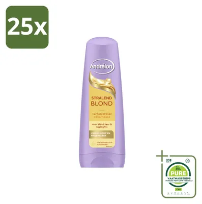Productafbeelding van 25 x Andrélon Conditioner voor glanzend blond haar - 200 ml - Grote verpakking - 25 stuks