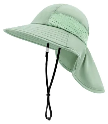 Immagine prodotto di Cappello da sole per bambini, unisex, protezione per il collo, cappello estivo, colore verde militare (tono C), adatto a bambini da 6 a 24 mesi
