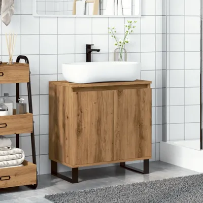 Produktbild von "Winterschlussverkauf "Badschrank - CLORIS - Badezimmerschrank - schlichte Design - Artisan-Eiche 58x33x60 cm Holzwerkstoff - DEMöbel8667201