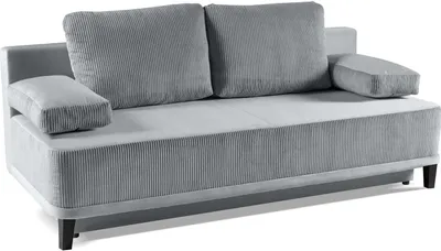 Produktbild von BETTSO Kordsofa ROSSO Sofa mit Schlaffunktion und Bettkasten Cordstoff Grau 200x91x90