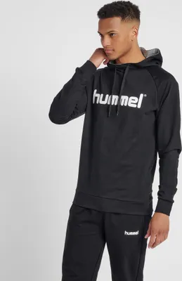 Produktbild von Hummel Baumwolle Logo Hoodie Herren schwarz Gr L