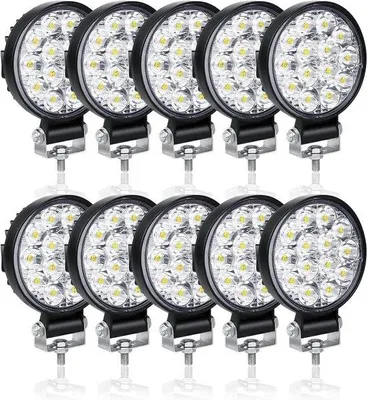 Image de Lampe de travail LED 42 W, 3,2 pouces, spot, 12 V/24 V, pour voiture, camion, SUV et bateau