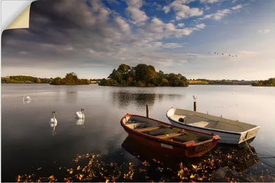 Produktbild von ARTland Wandbild, selbstklebend Herbstimpressonen am See Größe: 120x80 cm