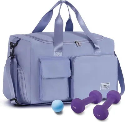 Immagine prodotto di FIORETTO 35L borsa sportiva da donna con scomparto per le scarpe e scomparto per il bagnato, weekender blu
