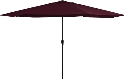 Image de Parasol de jardin avec mât en métal 390 cm rouge bordeaux