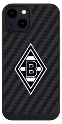 Produktbild von NIVOCASE Handyhülle für Apple iPhone 14 Hülle NIVOpure Case Schwarz Borussia Mönchengladbach Carbon Gladbach