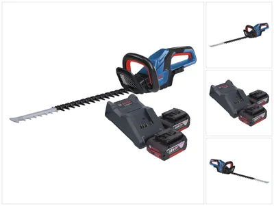 Image de Bosch GHE 18V-60 Professional Taille-haies sans fil 18 V 60 cm Brushless + 2x batterie 4,0 Ah + chargeur