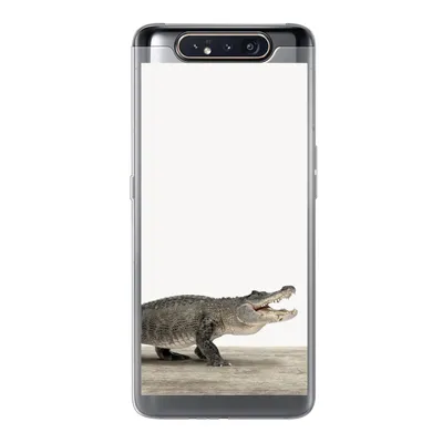 Produktbild von MuchoWow® Handyhülle Schutzhülle Hülle für Samsung Galaxy A80 Kinder - Krokodil - Junge - Kinder - Mädchen Silikon Softcase Handy Hülle - Schutzdeckel