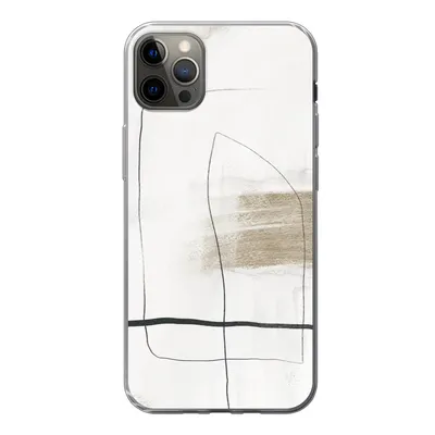 Produktbild von MuchoWow® Handyhülle Schutzhülle Hülle für iPhone 12 Pro Max Farbe - Minimalismus - Schwarz Silikon Softcase Handy Hülle - Hartschale