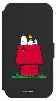 Produktbild von NIVOCASE Klapphülle für Apple iPhone 7  Handyhülle aus Kunst Leder NIVOflip schwarz Hund Peanuts Snoopy