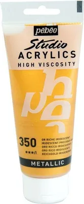 Obrázok produktu pre Metalická akrylová farba - Sýto zlatá - 100 ml