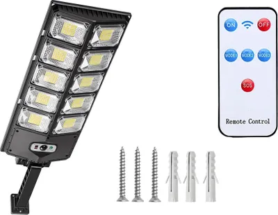 Immagine prodotto di Lampione solare LED rilevatore di movimento lampione IP65 luce solare 420 Led