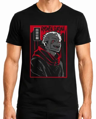 Immagine prodotto di Maglietta da uomo Ryomen Sukuna Jujutsu Kaisen Demon Red Anime Aesthetics Gift, Nero, L