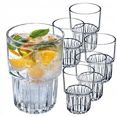 Image de KADAX Verres à long drink, verres à cocktail, verres à boisson 6x320 ml