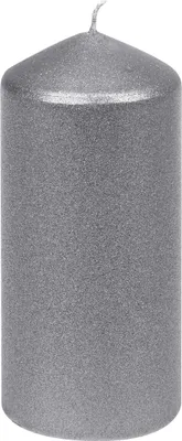 Produktbild von Weihnachtskerzen Stumpenkerze "Kiew" Silber 150/67 mm