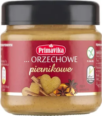 PASTA ORZECHOWA PIERNIKOWA BEZGLUTENOWA 185 g - PRIMAVIKA