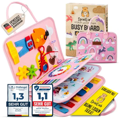 Produktbild von SpielLieb® Montessori Busy Board 3 Jahre - interaktives Activity Board