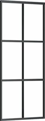 Produktbild von vidaXL Schiebetür ESG-Glas und Aluminium 76x205 cm Schwarz