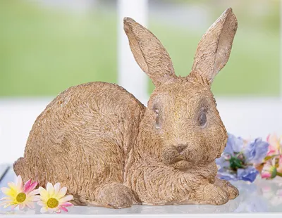 Produktbild von Gilde Figur, Hase, "Goldy", Kunstharz, braun, VE 3, L. 12 cm, B. 18 cm, H. 16,5 cm Höhe: 16.50 cm Breite: 18.00 cm Tiefe: 12.00cm  58668