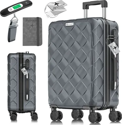 Produktbild von KESSER® Reisekoffer | Koffer ABS Hartschalenkoffer mit Zahlenschloss, Kofferwaage & Reisebrieftasche 360° Rollen | Koffer für Business & Reise Trolley