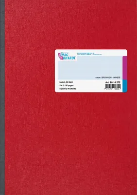 Produktbild von König & Ebhardt Kladde 8614272 DIN A4 kariert 96Blatt rot