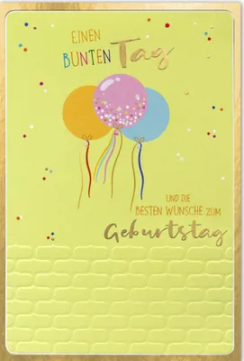 Produktbild von Geburtstag - Glückwunschkarte im Format 11,5 x 17 cm mit Umschlag