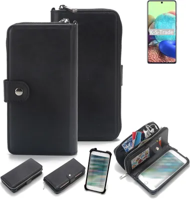 Produktbild von K-S-Trade 2in1 Handyhülle Schutzhülle kompatibel mit Samsung Galaxy A71 5G  & Portemonnee Cover Handy Hülle Case Etui Geldbörse Wallet Bookstyle