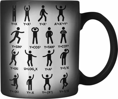 Produktbild von Trendation - Mathe Gleichungen Lustige Farbwechsel Zauber-Tasse Geschenk Mathelehrer Mathematik Spruch (Schwarz)