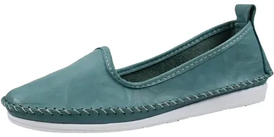 Produktbild von Andrea Conti Damen Mokassin Leder Slipper Ballerina Eyecatcher bequem 0027449, Größe:42 EU, Farbe:Blau