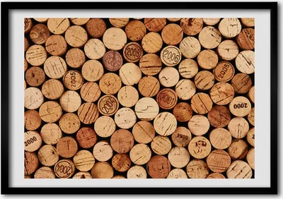 Produktbild von Bild - Bilderrahmen - 100 cm x 70 cm - MDF - Rahmen - Foto - Wandkunst Corks Wein