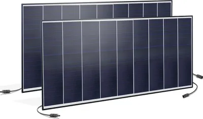 Produktbild von esotec 2x monokristallines Solarmodul, 125Wp, 30,5V, MC4, wetterfest, 131073